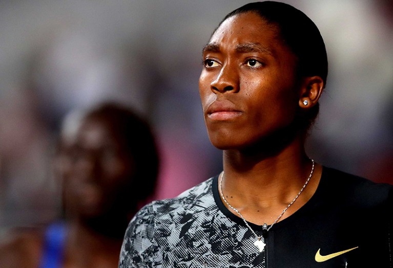 Caster Semenya of South Africa looks on prior to competing in the Women's 800 meters during the IAAF Diamond League