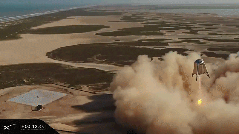 Views of SpaceX’s upcoming Starhopper test hop in Boca Chica Beach, TX. streamed live on 27 Aug 2019
