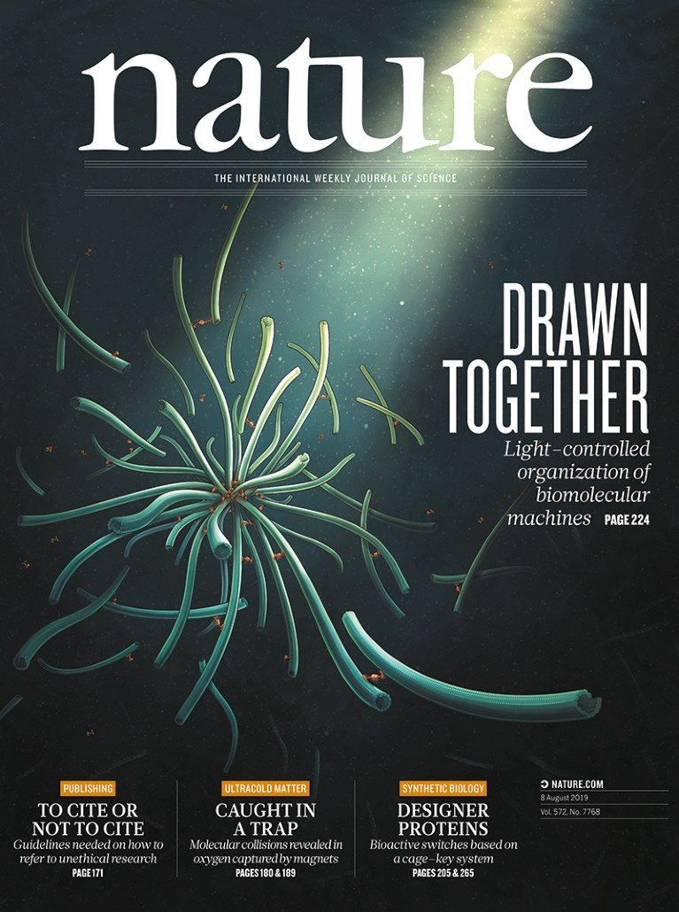 Front cover of Nature frm August 2019