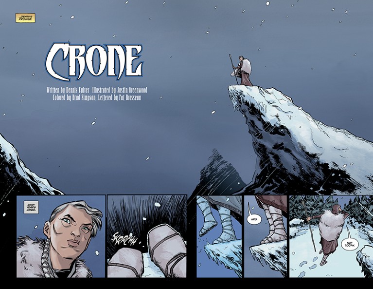 Interior pages from CRONE issue #1 comic book