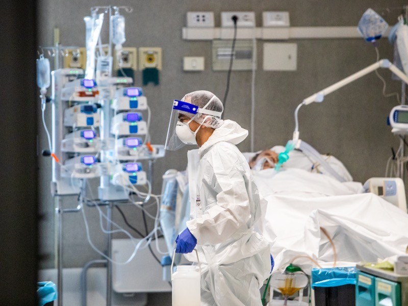 Intensive Care Unit Martini Hospital Of Torino Amid The Covid-19 Pandemic.