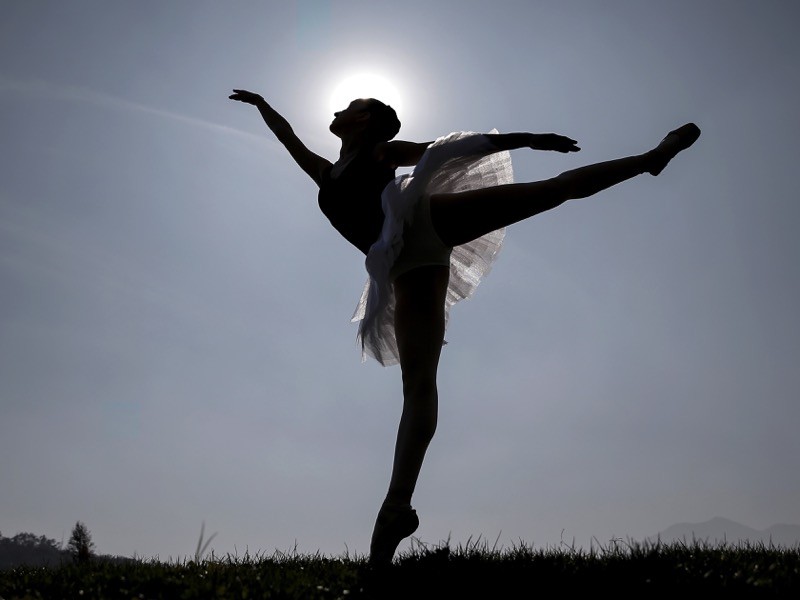 Chilean Sofia Shaw Zapata, student of the ballet school of the Municipal Theater poses in Santiago.