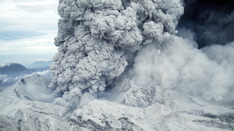 Mount Pinatubo Volcano erupting in 1991