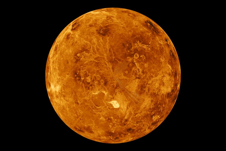 Image of the North Pole of Venus built by the Magellan probe