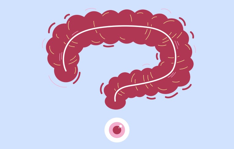 Conceptual illustration showing colon as a question mark.
