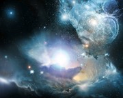 An artist's impression of an early quasar. Credit: NASA/ESA/ESO/Wolfram Freudling et al. (STECF)