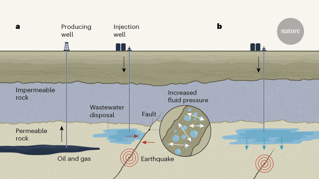 Earthquakes triggered by underground fluid injection modelled for a tectonically active oil field - Nature.com