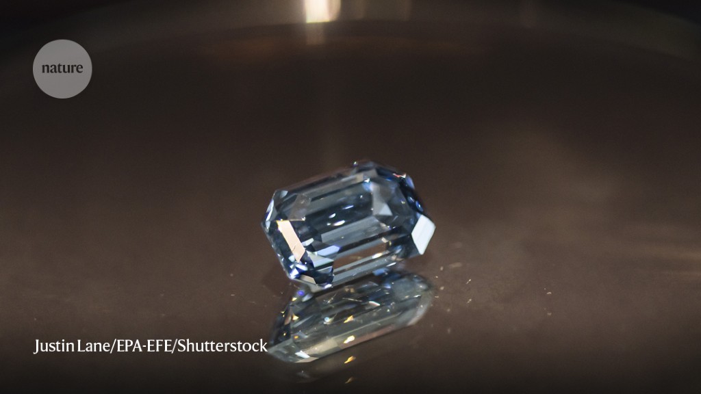 Blue diamonds from the deep Earth are all wet