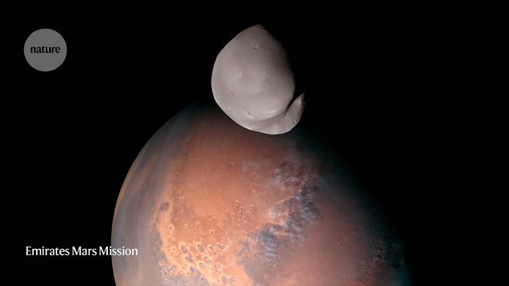 Erste Nahaufnahme des unbekannten Marsmondes Deimos