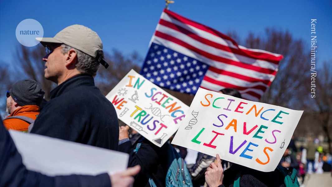 ‘Scientists will not be silenced’: thousands protest Trump research cuts