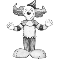 Image: life-size inflatable clown