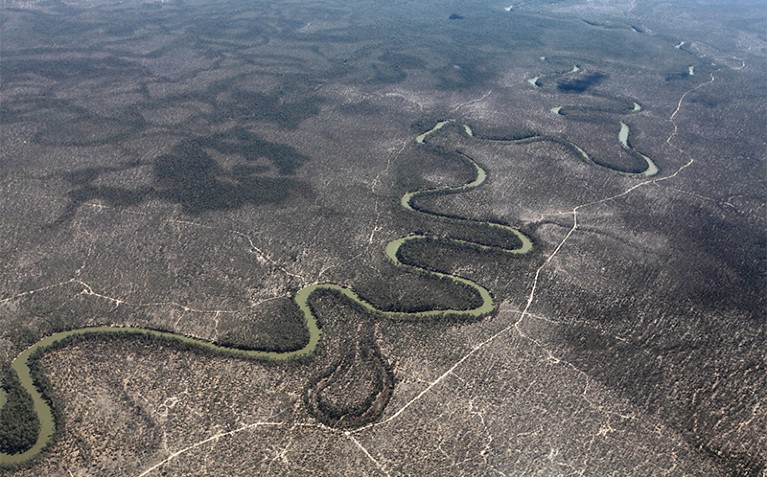 Murray River seen from the air, 2015.