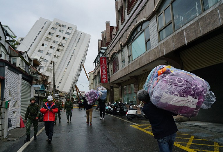 Earthquake damage in Taiwan