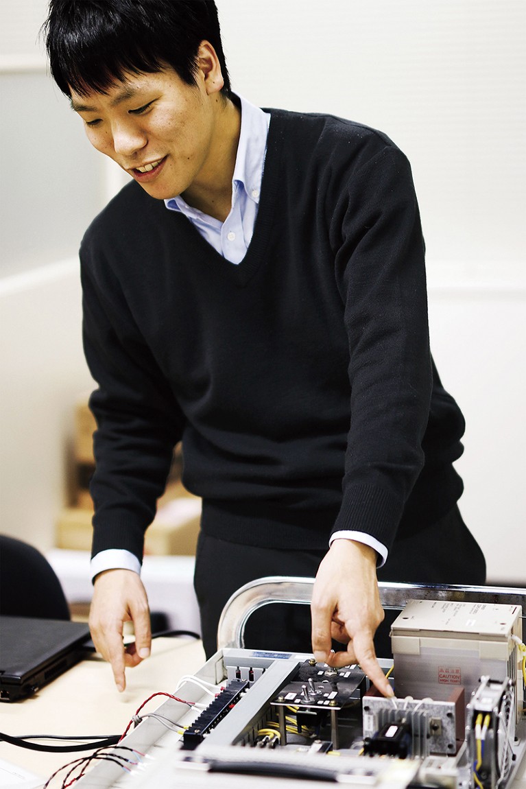 A researcher at the Control System Engineering Laboratory.