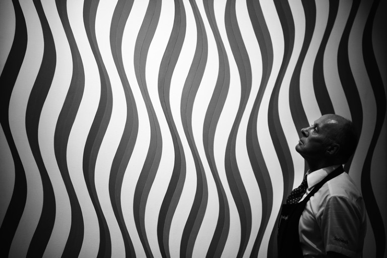 'Image I Revised White' by Bridget Riley