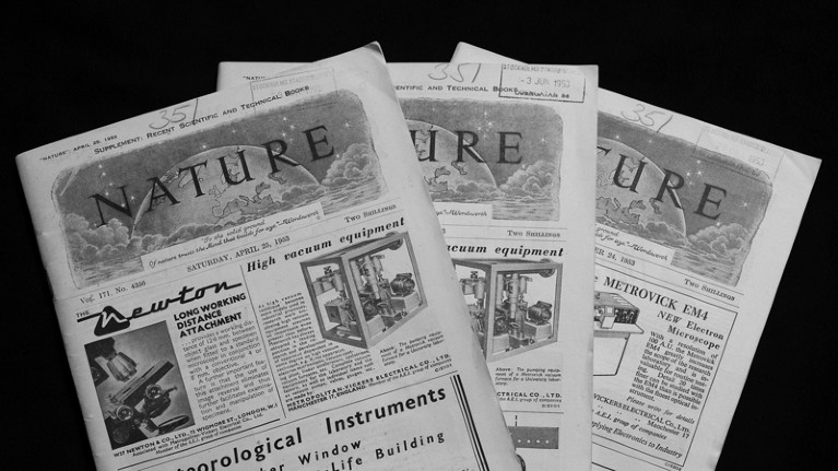 Three issues of Nature magazine