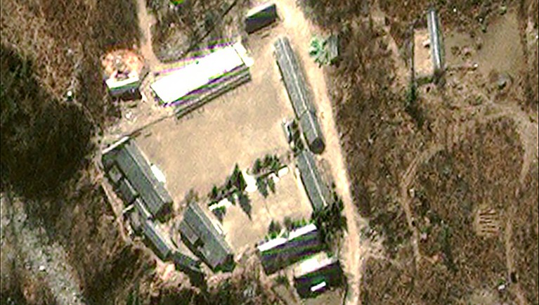 The Main Administrative Area at Punggye-Ri Nuclear Test Site in North Korea on November 1st 2017.