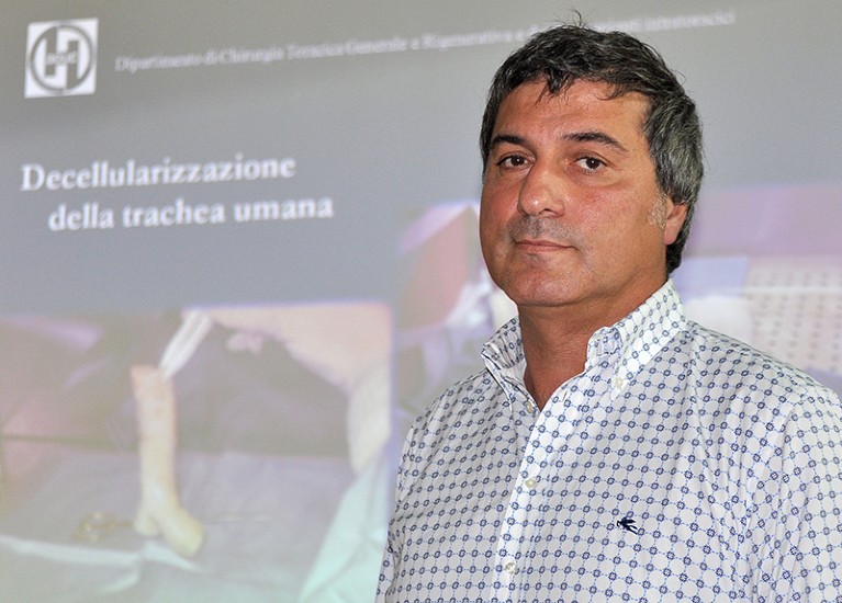 Paolo Macchiarini at a press conference in 2010.