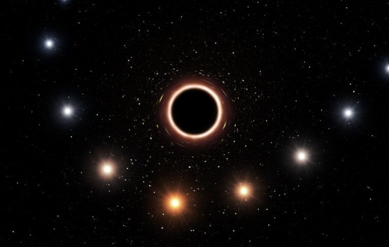 Artist’s impression of the start S2 passing by the galactic centre