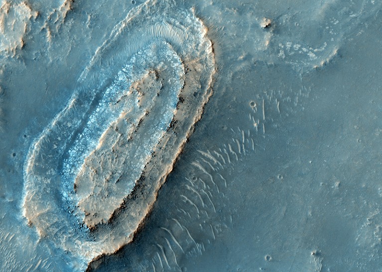 The Northeast part of Syrtis Major on Mars