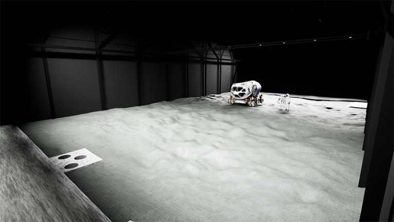 虚拟现实呈现卢娜风化层测试床的区域