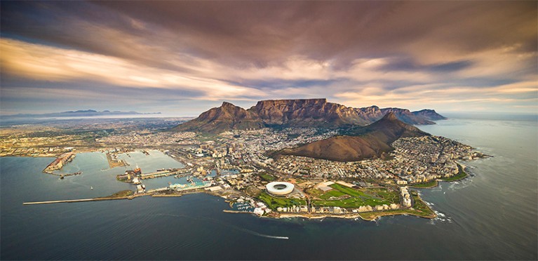 Aerial photo of Cape Town