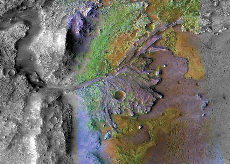 Mars Jezero crater