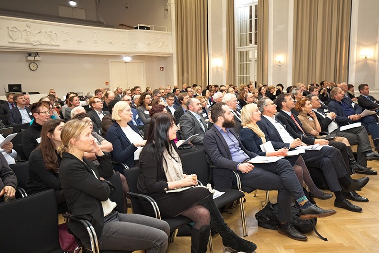 The audience at OpenAccess 2020 in the Harnack House of the Max Planck Society in Berlin