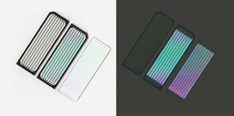 Two different views of computer chips