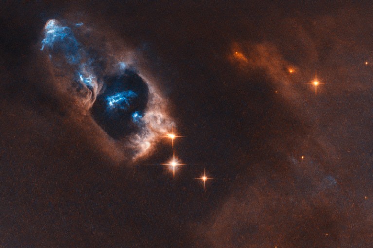 Hubble image of a new-born star