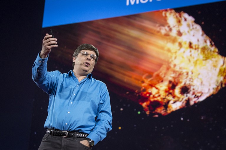 Oren Etzioni speaks at a TED 2015 conference in Vancounver, Canada