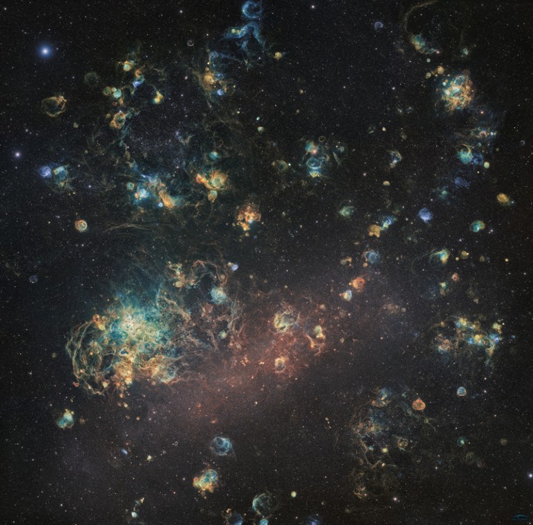 The Large Magellanic Cloud captured with a 1060 hour exposure.