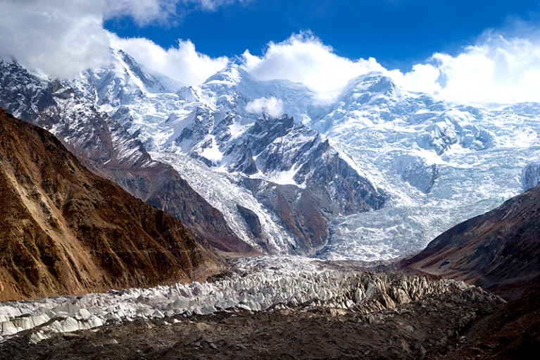 Karakorum mountain range in Pakistan.
