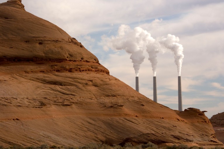 Coal-fired Navajo-owned power station in otherwise-unspoilt desert environment.