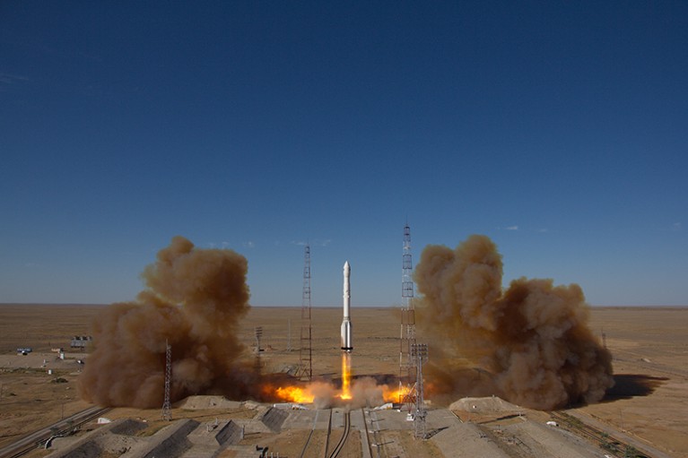 Proton-M carrier rocket with DM-03 booster and Spektr-RG unique space astrophysical observatory launch