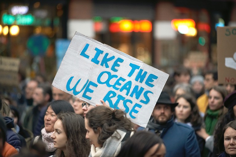 Thousands of people March for the Climate in Toulouse, France