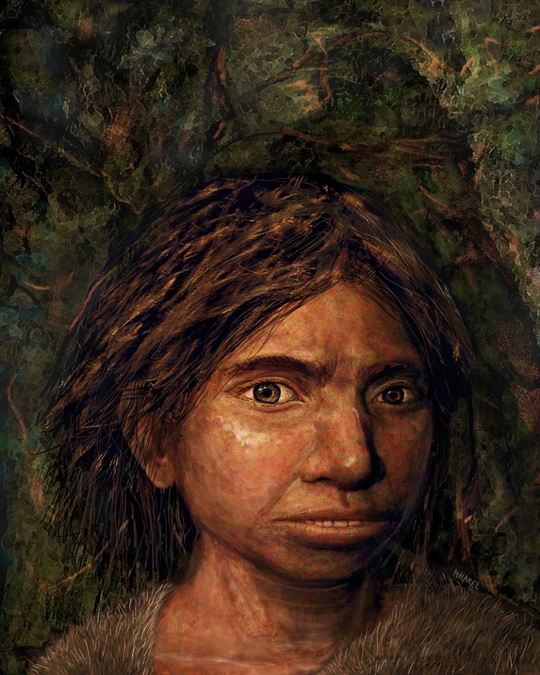 Image of a juvenile female Denisovan based on a skeletal profile reconstructed from ancient DNA methylation maps.