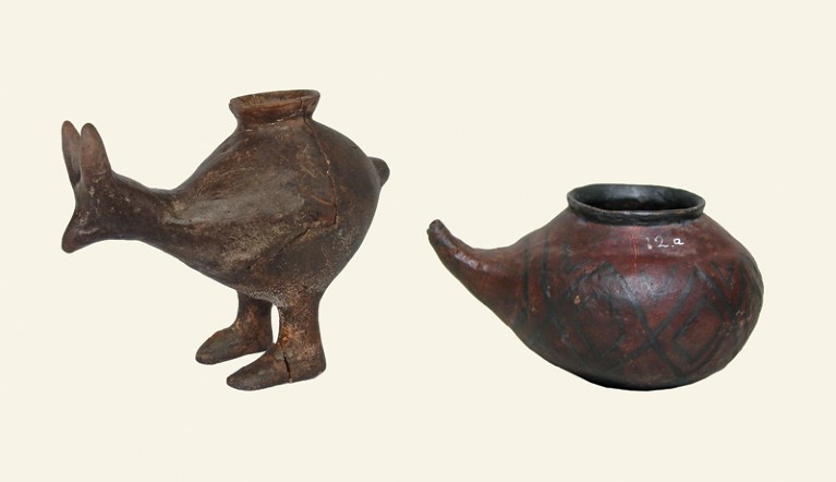 Selection of Late Bronze/Early Iron Age feeding vessels.