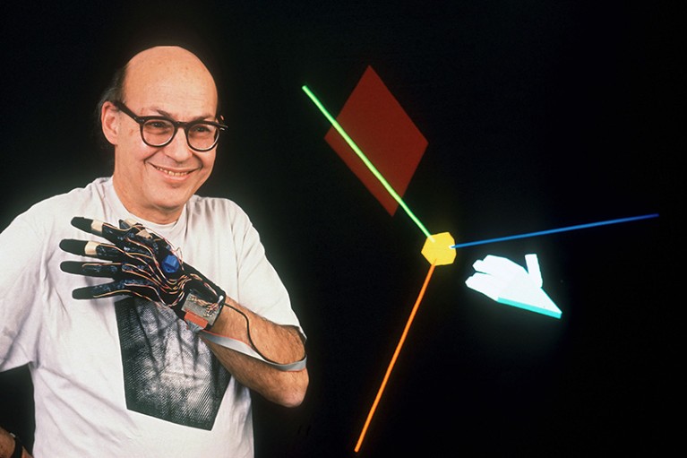 Marvin Minsky with AI technology