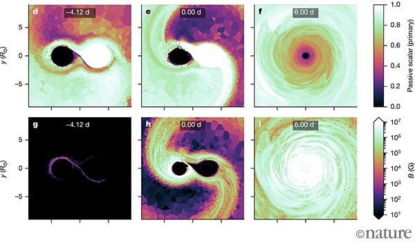 Simulation shows stellar merger between two massive stars