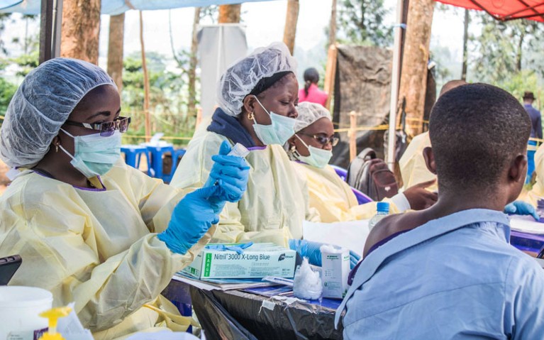 Precautions against the Ebola epidemic in Democratic Republic of the Congo.