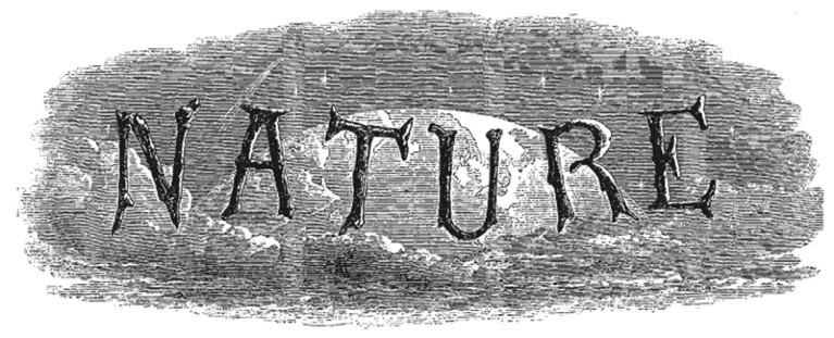 The original logo for Nature from 1869