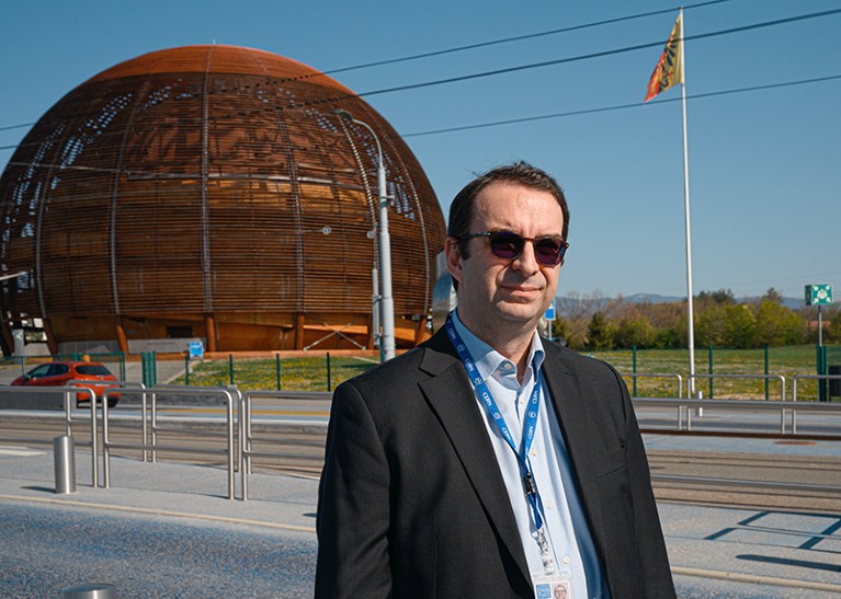 Beniamino Di Girolamo at CERN's Globe of Science and Innovation building