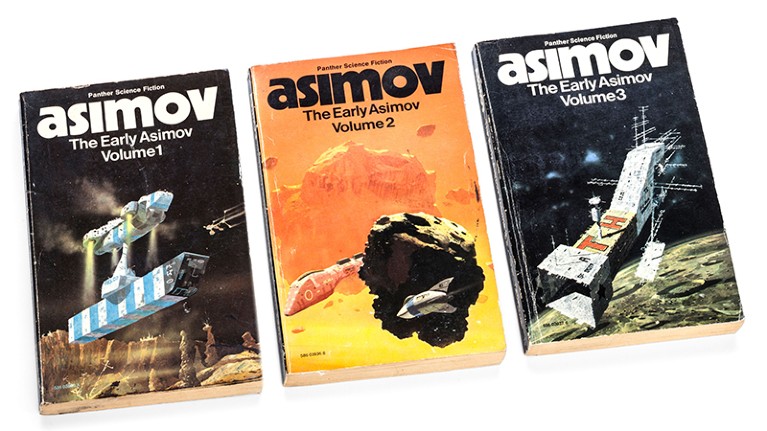 The early Isaac Asimov paperback books, volumes 1, 2 and 3.
