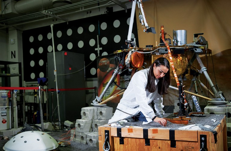 Marleen Martinez Sundgaard working in the In-Situ Instrument Laboratory