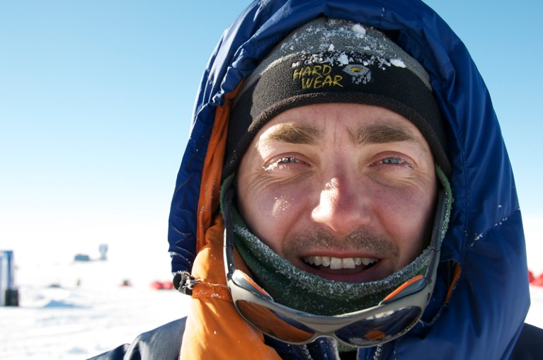 Portrait of Professor Chris Turney at the South Pole