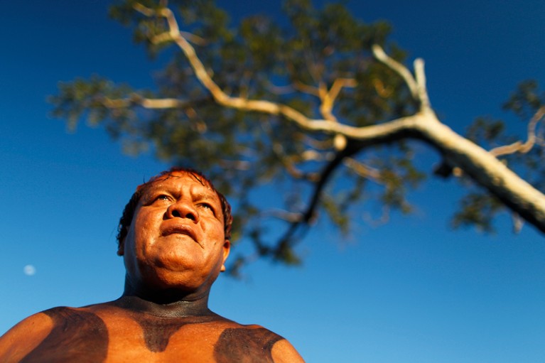 Yawalapiti chief Aritana photographed in 2012 at Xingu National Park