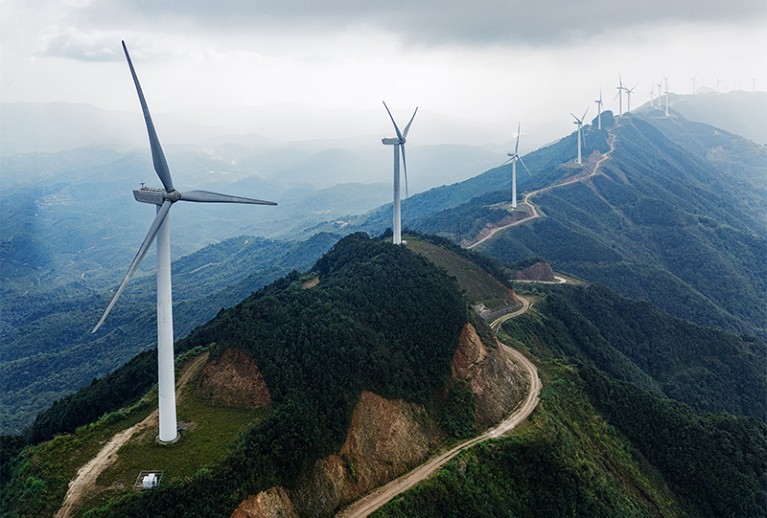 Photo of Chanziding wind farm at Heyuan City, Guangdong, China