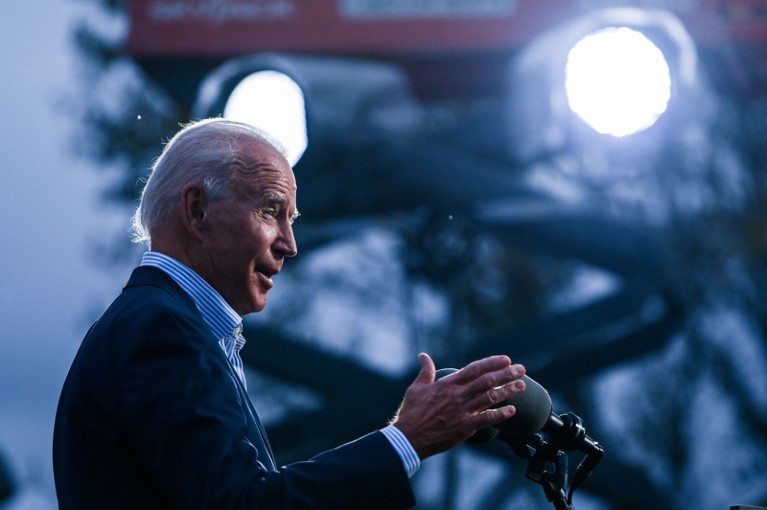 Joe Biden speaks to Union members