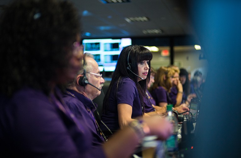 Cassini's mission control room during its final plunge into Saturn